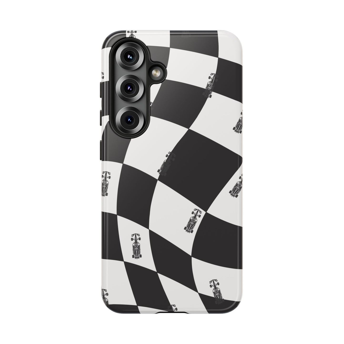 F1 Phone Case Black and White Checkered Design, Trendy F1 Gift, Formula 1 Gift, Cute F1 Phone Case, Unique Formula One Phone Case