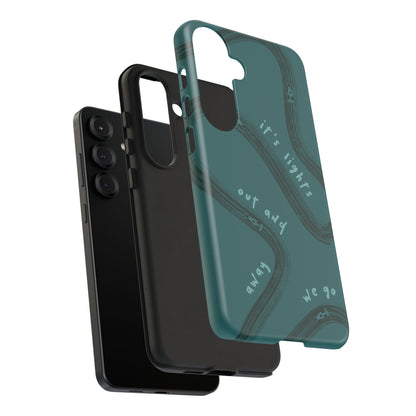 Teal Lights Out F1 Phone Case Design, Trendy F1 Gift, Formula 1 Gift, Cute F1 Phone Case, Unique Formula One Phone Case