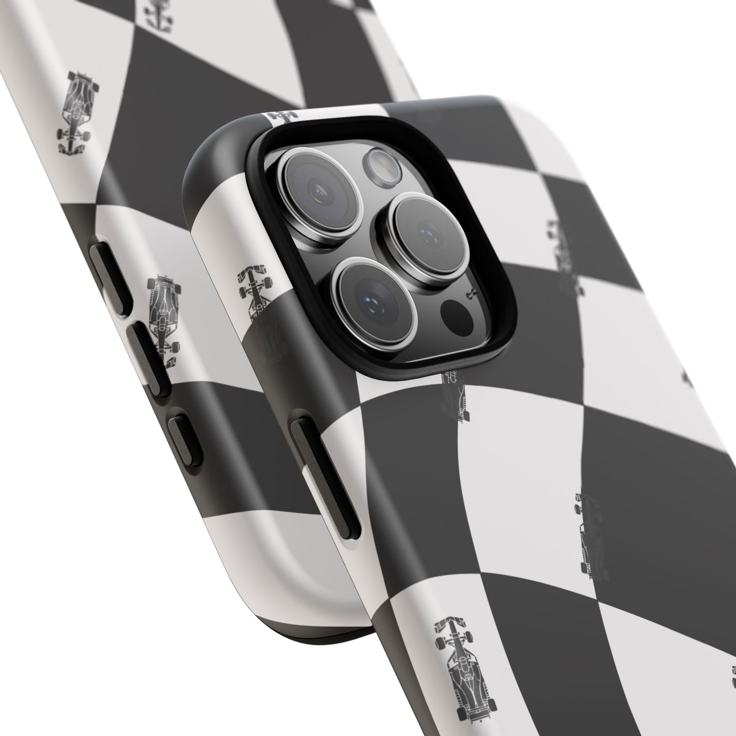 F1 Phone Case Black and White Checkered Design, Trendy F1 Gift, Formula 1 Gift, Cute F1 Phone Case, Unique Formula One Phone Case