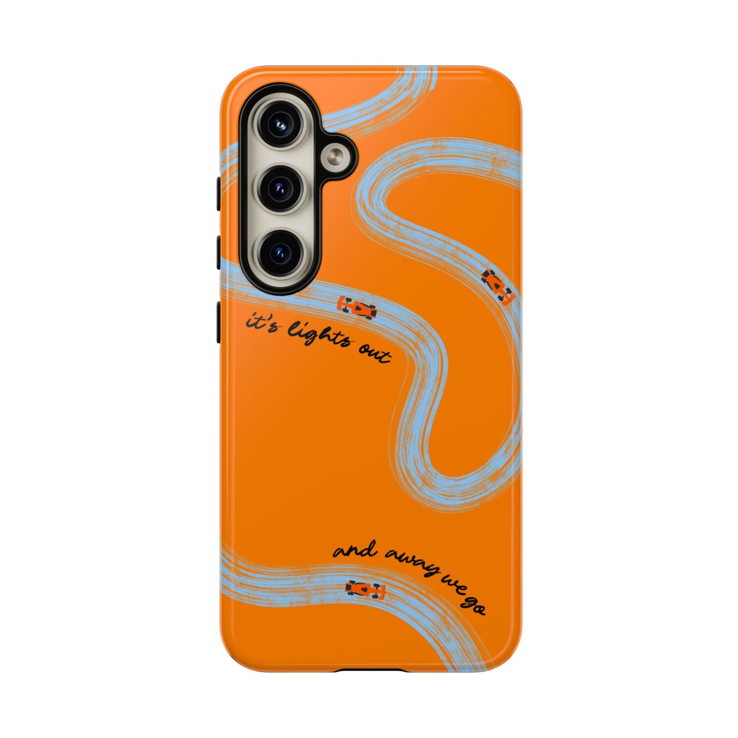 F1 Phone Case McLaren Painted "its lights out and away we go", Trendy F1 Gift, Formula 1 Gift, Cute F1 Phone Case, Phone Case