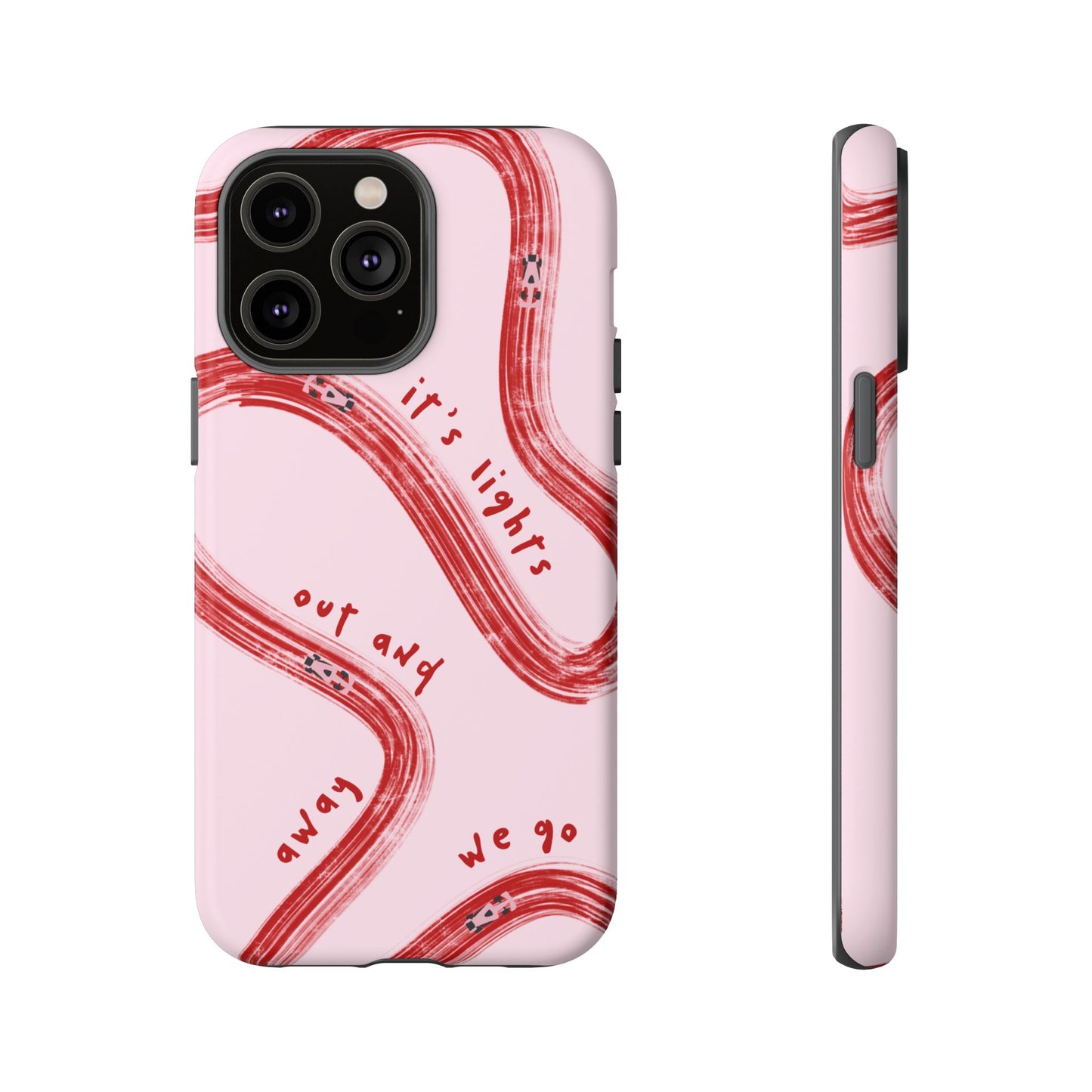 Pink and Red Lights Out F1 Phone Case Design, Trendy F1 Gift, Formula 1 Gift, Cute F1 Phone Case, Unique Formula One Phone Case