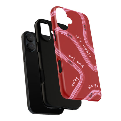 Red and Pink Lights Out F1 Phone Case Design, Trendy F1 Gift, Formula 1 Gift, Cute F1 Phone Case, Unique Formula One Phone Case