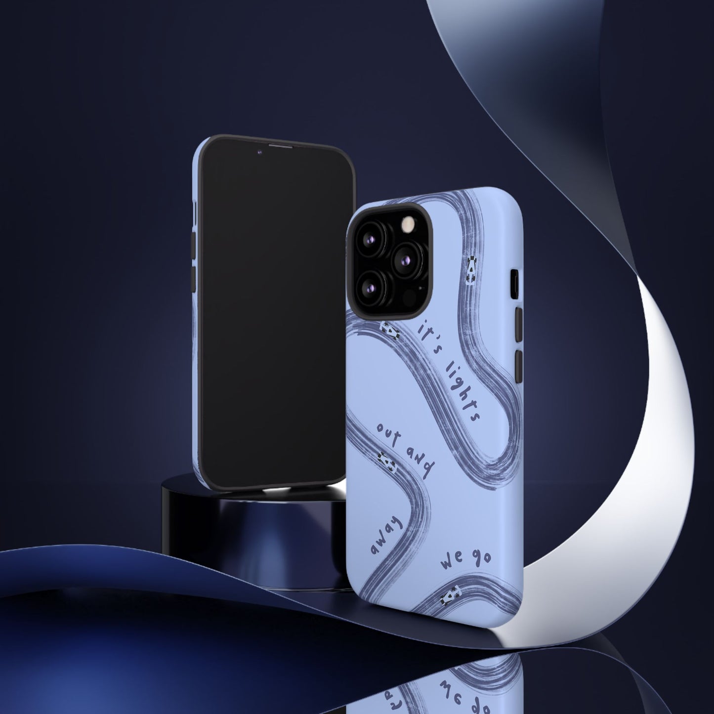 Blue Lights Out F1 Phone Case Design, Trendy F1 Gift, Formula 1 Gift, Cute F1 Phone Case, Unique Formula One Phone Case
