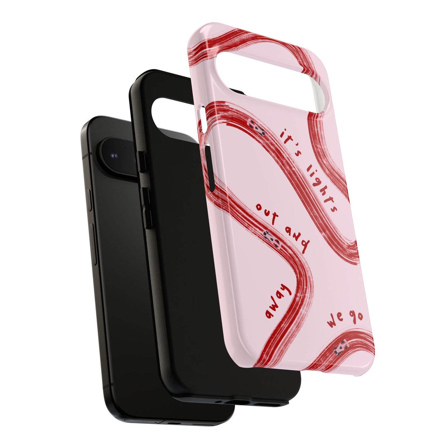 Pink and Red Lights Out F1 Phone Case Design, Trendy F1 Gift, Formula 1 Gift, Cute F1 Phone Case, Unique Formula One Phone Case