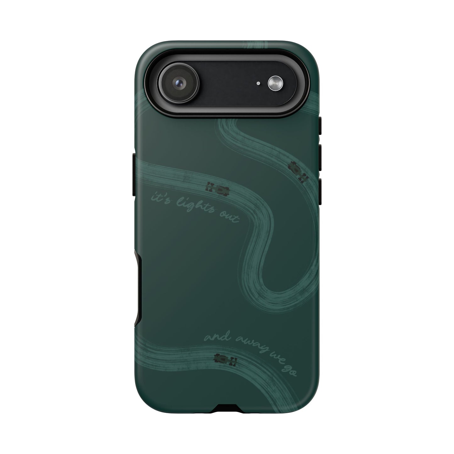 F1 Phone Case Monochrome Green Painted "its lights out and away we go", Trendy F1 Gift, Formula 1 Gift, Cute F1 Phone Case, Phone Case