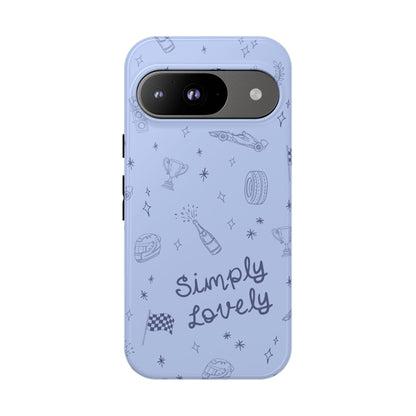 Blue Doodle "Simply Lovely" F1 Phone Case Design