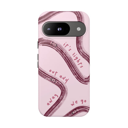Pink Lights Out F1 Phone Case Design, Trendy F1 Gift, Formula 1 Gift, Cute F1 Phone Case, Unique Formula One Phone Case