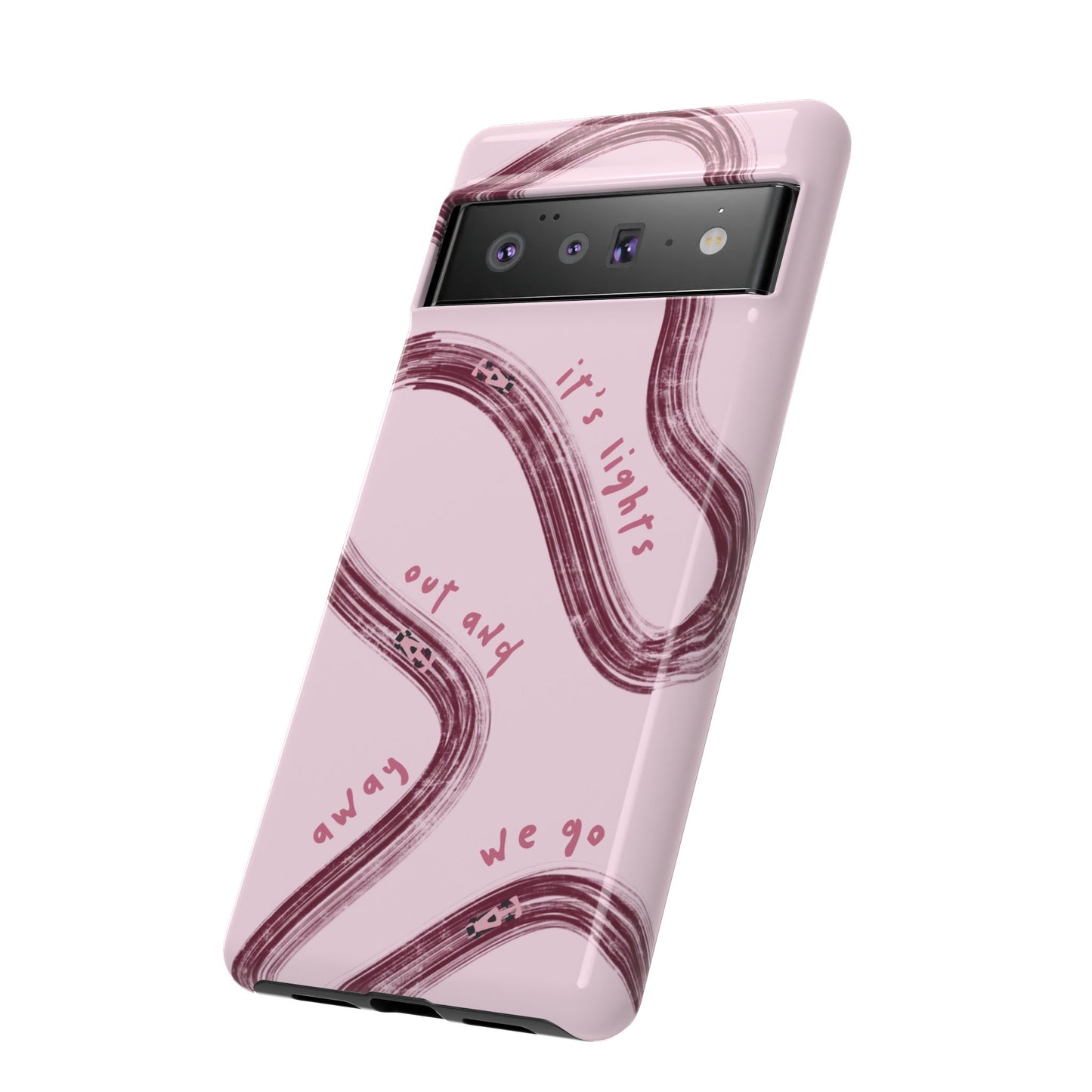 Pink Lights Out F1 Phone Case Design, Trendy F1 Gift, Formula 1 Gift, Cute F1 Phone Case, Unique Formula One Phone Case