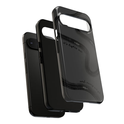F1 Phone Case Monochrome Black Painted "its lights out and away we go", Trendy F1 Gift, Formula 1 Gift, Cute F1 Phone Case, Phone Case