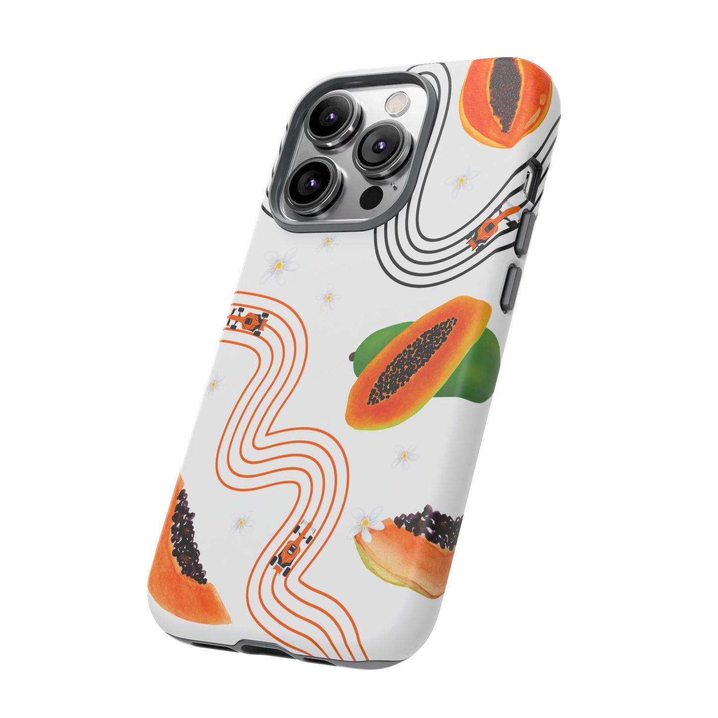 F1 McLaren and Papaya Phone Case , Trendy F1 Gift, Formula 1 Gift, Cute Fruit F1 Phone Case, Unique Phone Case