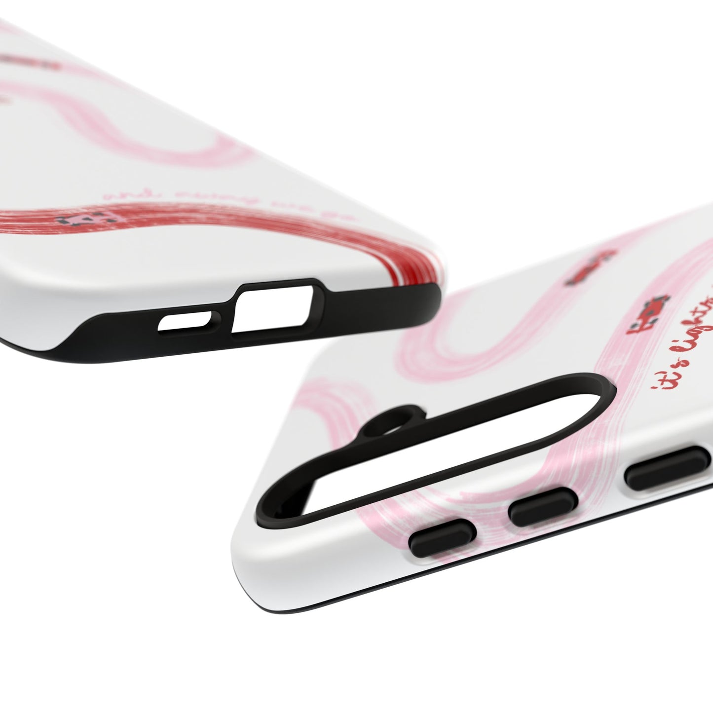F1 Phone Case Pink and Red Painted "its lights out and away we go", Trendy F1 Gift, Formula 1 Gift, Cute F1 Phone Case, Unique Phone Case