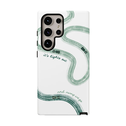 F1 Phone Case Green Painted "its lights out and away we go", Trendy F1 Gift, Formula 1 Gift, Cute F1 Phone Case, Gift for F1 Fans