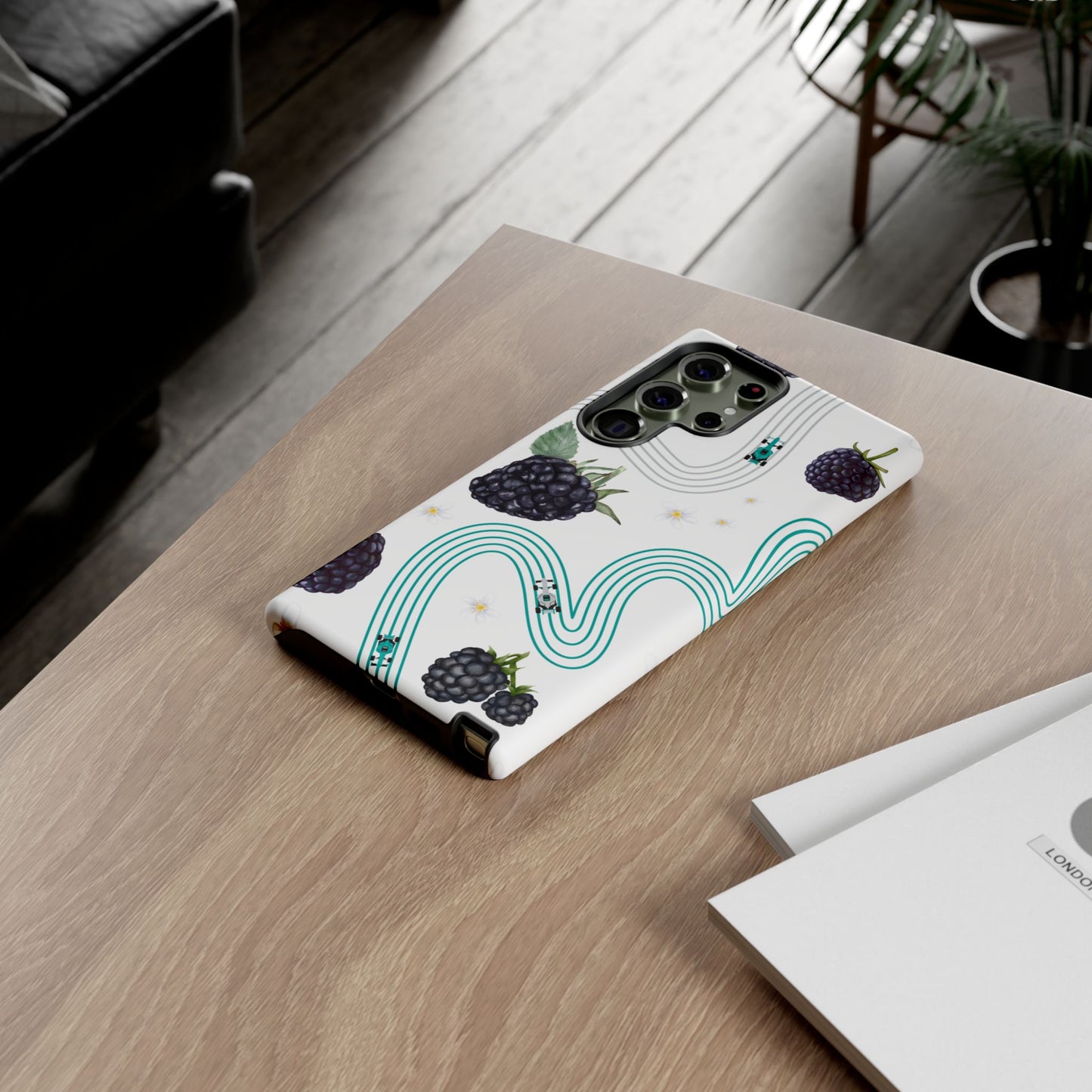 F1 Mercedes and Blackberries Phone Case , Trendy F1 Gift, Formula 1 Gift, Cute Fruit F1 Phone Case, Unique Phone Case