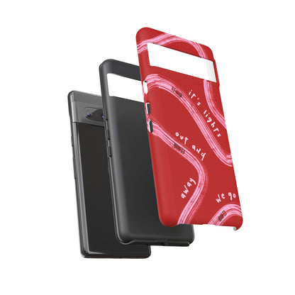 Red and Pink Lights Out F1 Phone Case Design, Trendy F1 Gift, Formula 1 Gift, Cute F1 Phone Case, Unique Formula One Phone Case