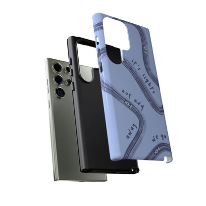 Blue Lights Out F1 Phone Case Design, Trendy F1 Gift, Formula 1 Gift, Cute F1 Phone Case, Unique Formula One Phone Case