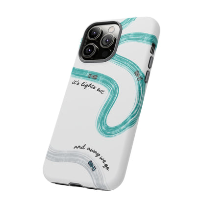 Mercedes F1 Phone Case Painted "its lights out and away we go", Trendy F1 Gift, Formula 1 Gift, Cute F1 Phone Case