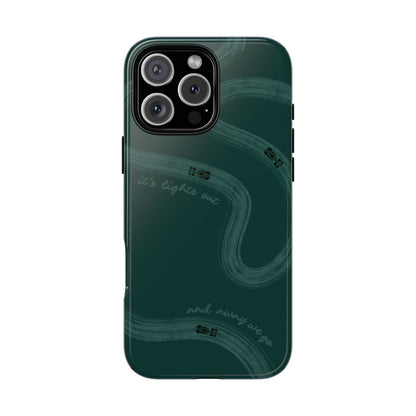 F1 Phone Case Monochrome Green Painted "its lights out and away we go", Trendy F1 Gift, Formula 1 Gift, Cute F1 Phone Case, Phone Case