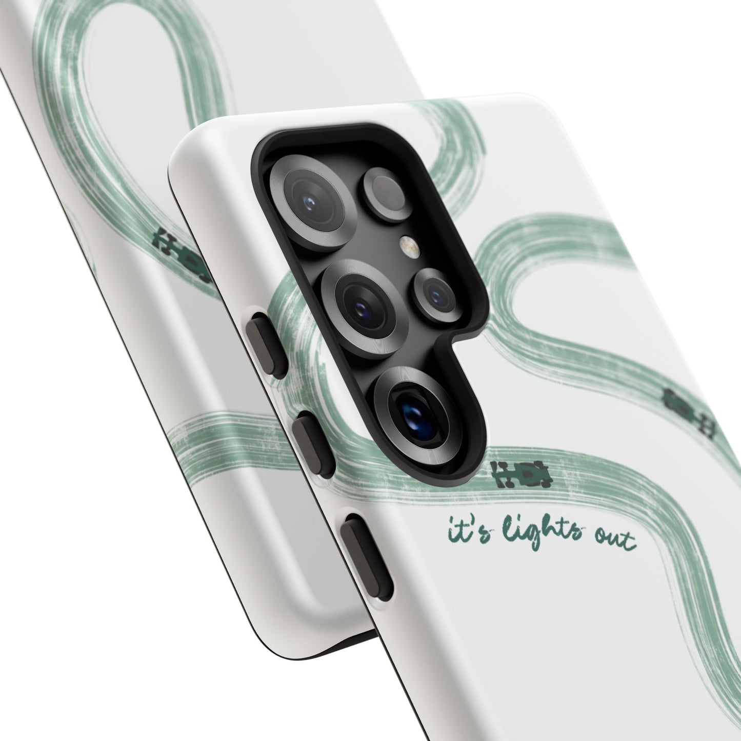 F1 Phone Case Green Painted "its lights out and away we go", Trendy F1 Gift, Formula 1 Gift, Cute F1 Phone Case, Gift for F1 Fans