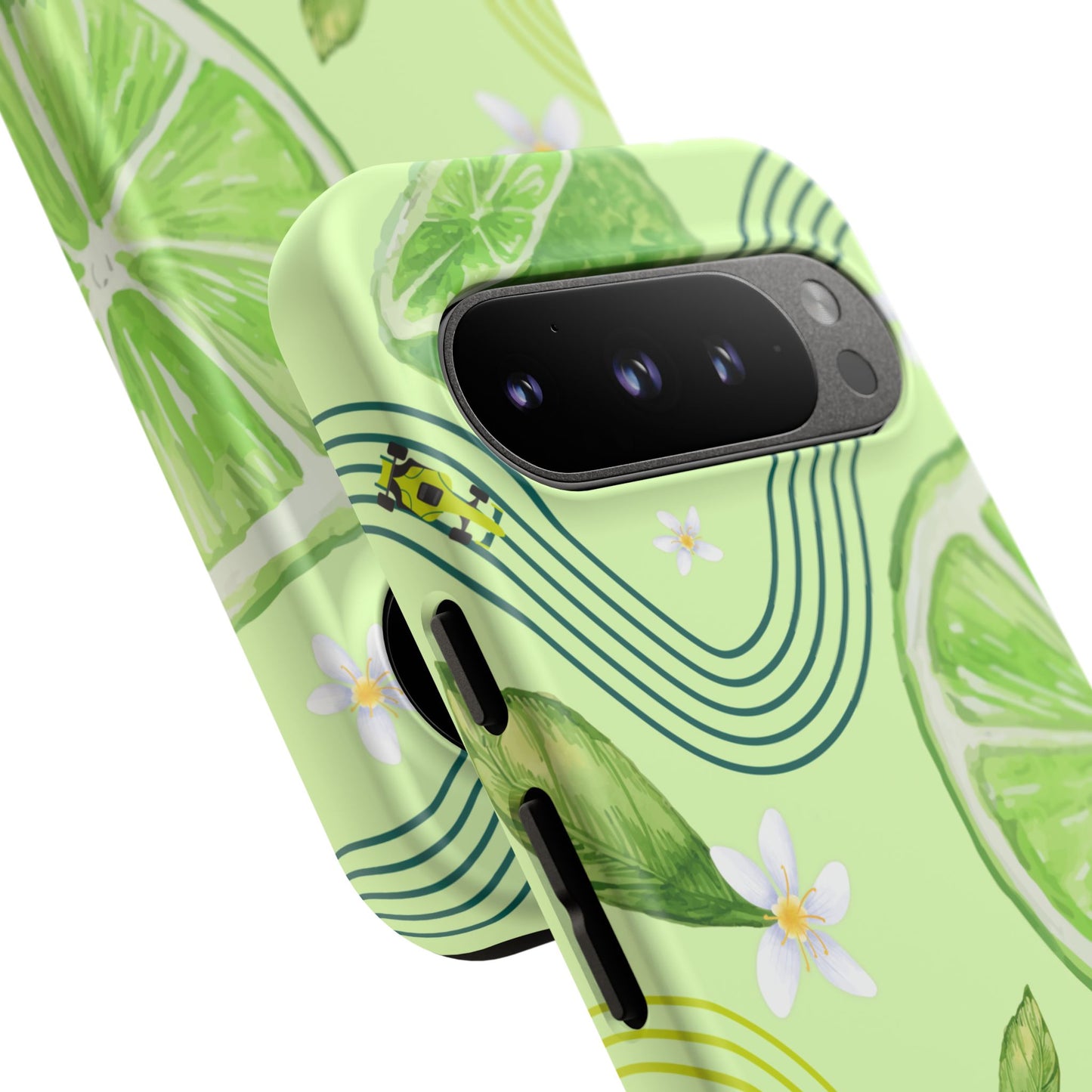 Green F1 Aston Martin and Lime Phone Case, Trendy F1 Gift, Formula 1 Gift, Cute Fruit F1 Phone Case, Unique Phone Case
