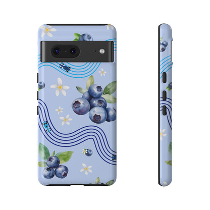 Blue F1 Williams and Blueberries Phone Case, Trendy F1 Gift, Formula 1 Gift, Cute Fruit F1 Phone Case, Unique Phone Case