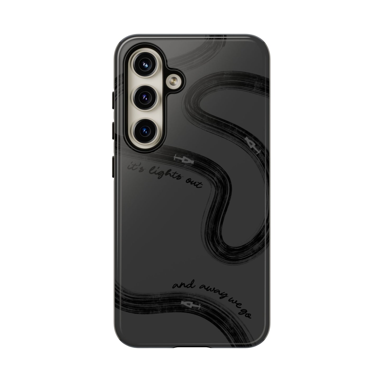 F1 Phone Case Monochrome Black Painted "its lights out and away we go", Trendy F1 Gift, Formula 1 Gift, Cute F1 Phone Case, Phone Case
