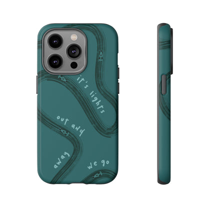 Teal Lights Out F1 Phone Case Design, Trendy F1 Gift, Formula 1 Gift, Cute F1 Phone Case, Unique Formula One Phone Case