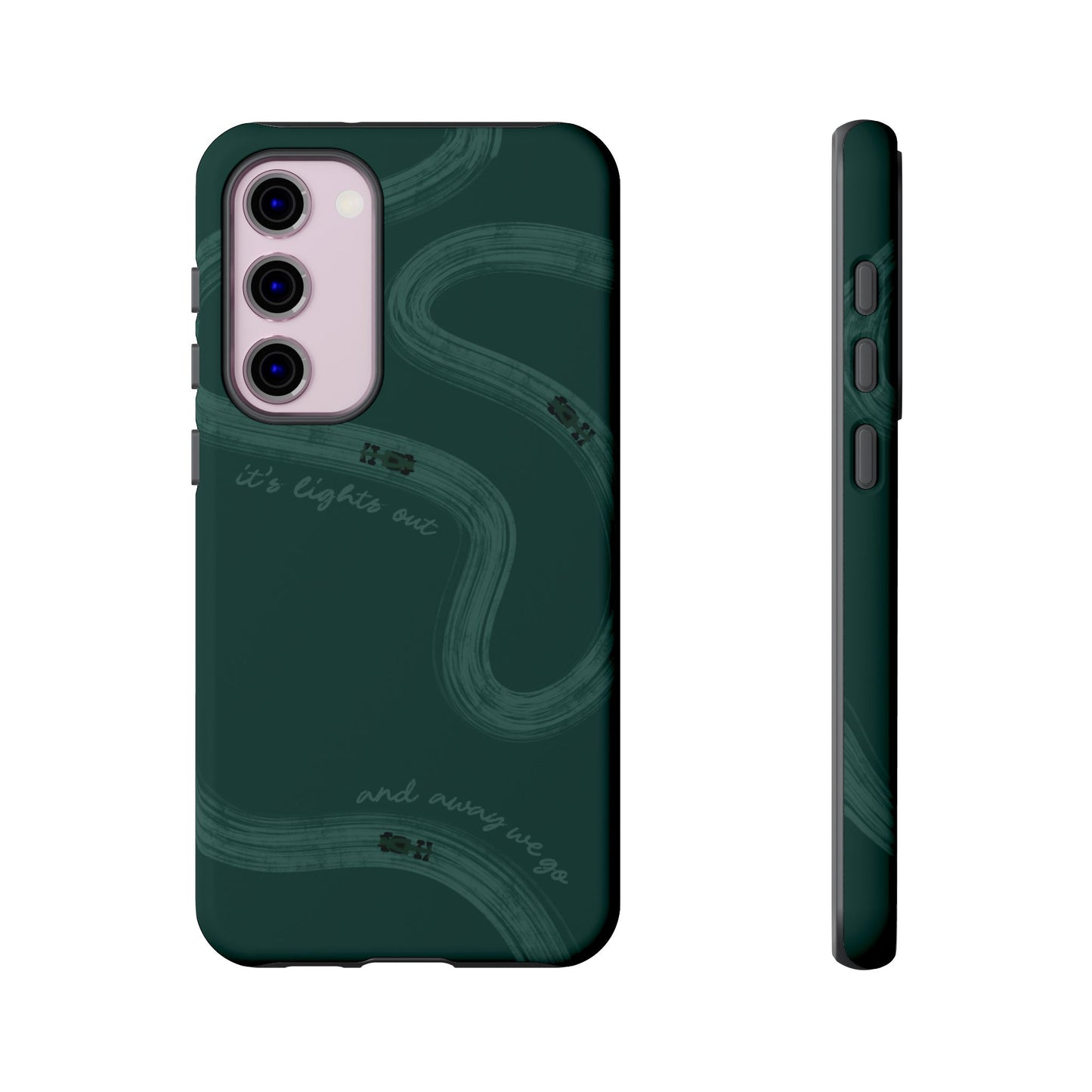 F1 Phone Case Monochrome Green Painted "its lights out and away we go", Trendy F1 Gift, Formula 1 Gift, Cute F1 Phone Case, Phone Case