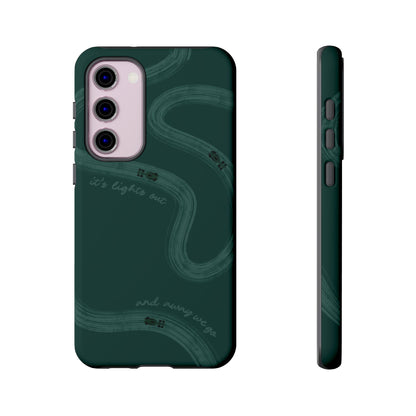 F1 Phone Case Monochrome Green Painted "its lights out and away we go", Trendy F1 Gift, Formula 1 Gift, Cute F1 Phone Case, Phone Case