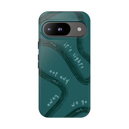 Teal Lights Out F1 Phone Case Design, Trendy F1 Gift, Formula 1 Gift, Cute F1 Phone Case, Unique Formula One Phone Case