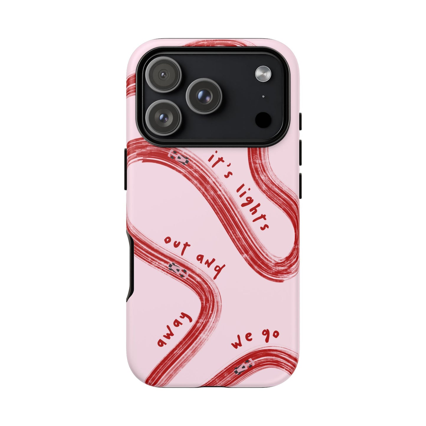Pink and Red Lights Out F1 Phone Case Design, Trendy F1 Gift, Formula 1 Gift, Cute F1 Phone Case, Unique Formula One Phone Case