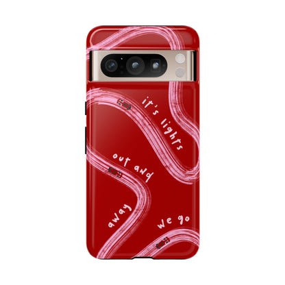 Red and Pink Lights Out F1 Phone Case Design, Trendy F1 Gift, Formula 1 Gift, Cute F1 Phone Case, Unique Formula One Phone Case