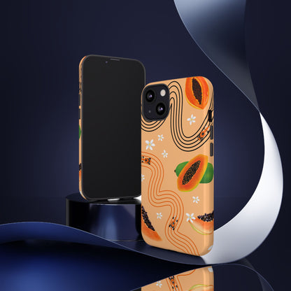 Orange F1 McLaren and Papaya Phone Case, Trendy F1 Gift, Formula 1 Gift, Cute Fruit F1 Phone Case, Unique Phone Case