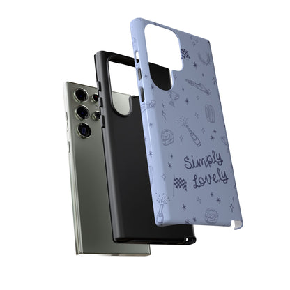 Blue Doodle "Simply Lovely" F1 Phone Case Design