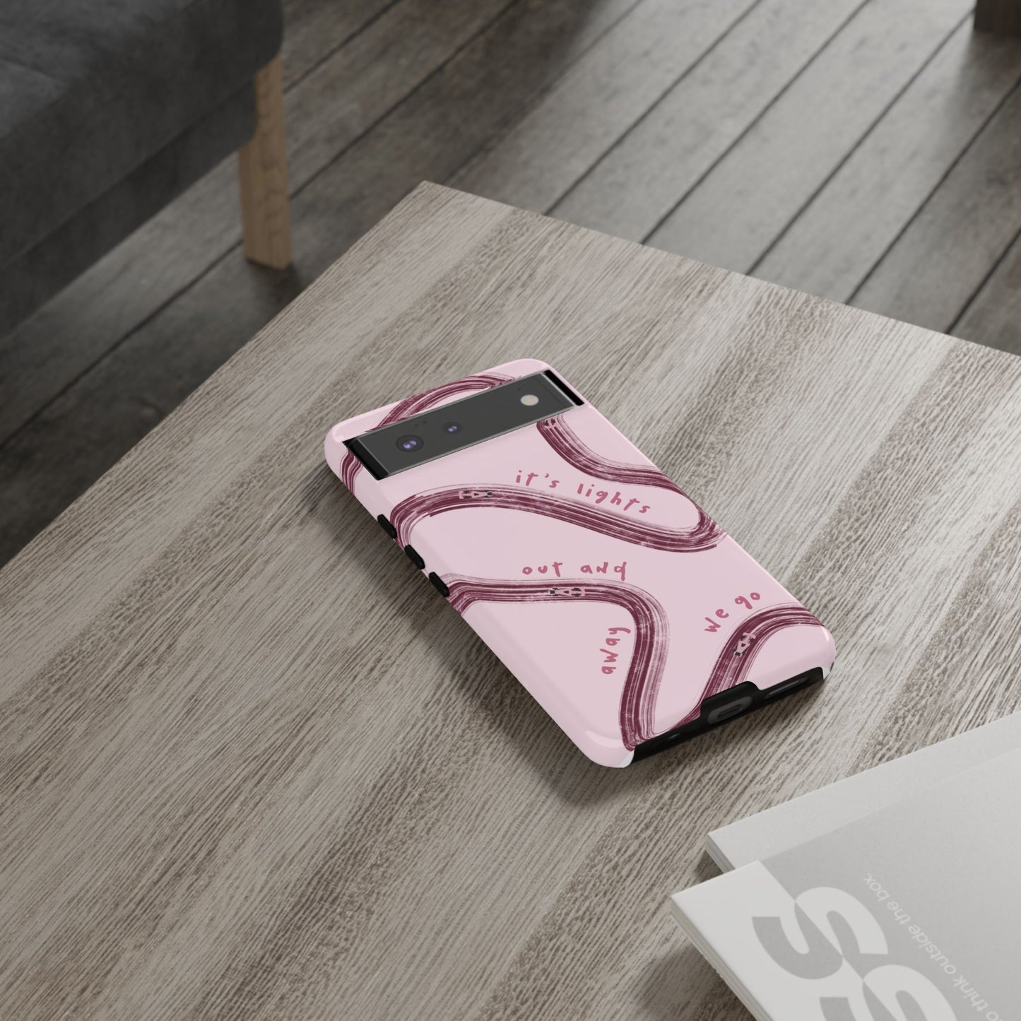 Pink Lights Out F1 Phone Case Design, Trendy F1 Gift, Formula 1 Gift, Cute F1 Phone Case, Unique Formula One Phone Case
