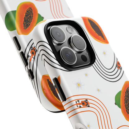 F1 McLaren and Papaya Phone Case , Trendy F1 Gift, Formula 1 Gift, Cute Fruit F1 Phone Case, Unique Phone Case