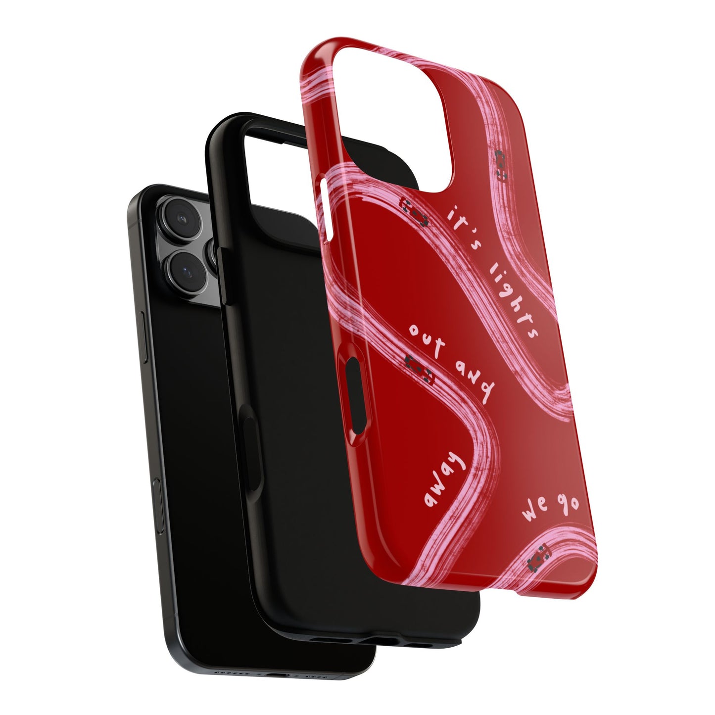 Red and Pink Lights Out F1 Phone Case Design, Trendy F1 Gift, Formula 1 Gift, Cute F1 Phone Case, Unique Formula One Phone Case