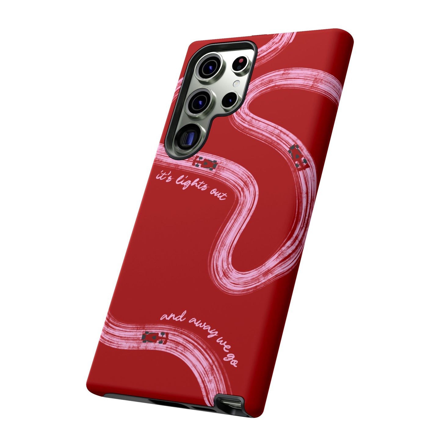 Red and Pink Lights Out F1 Phone Case Design, Trendy F1 Gift, Formula 1 Gift, Cute F1 Phone Case, Unique Formula One Phone Case