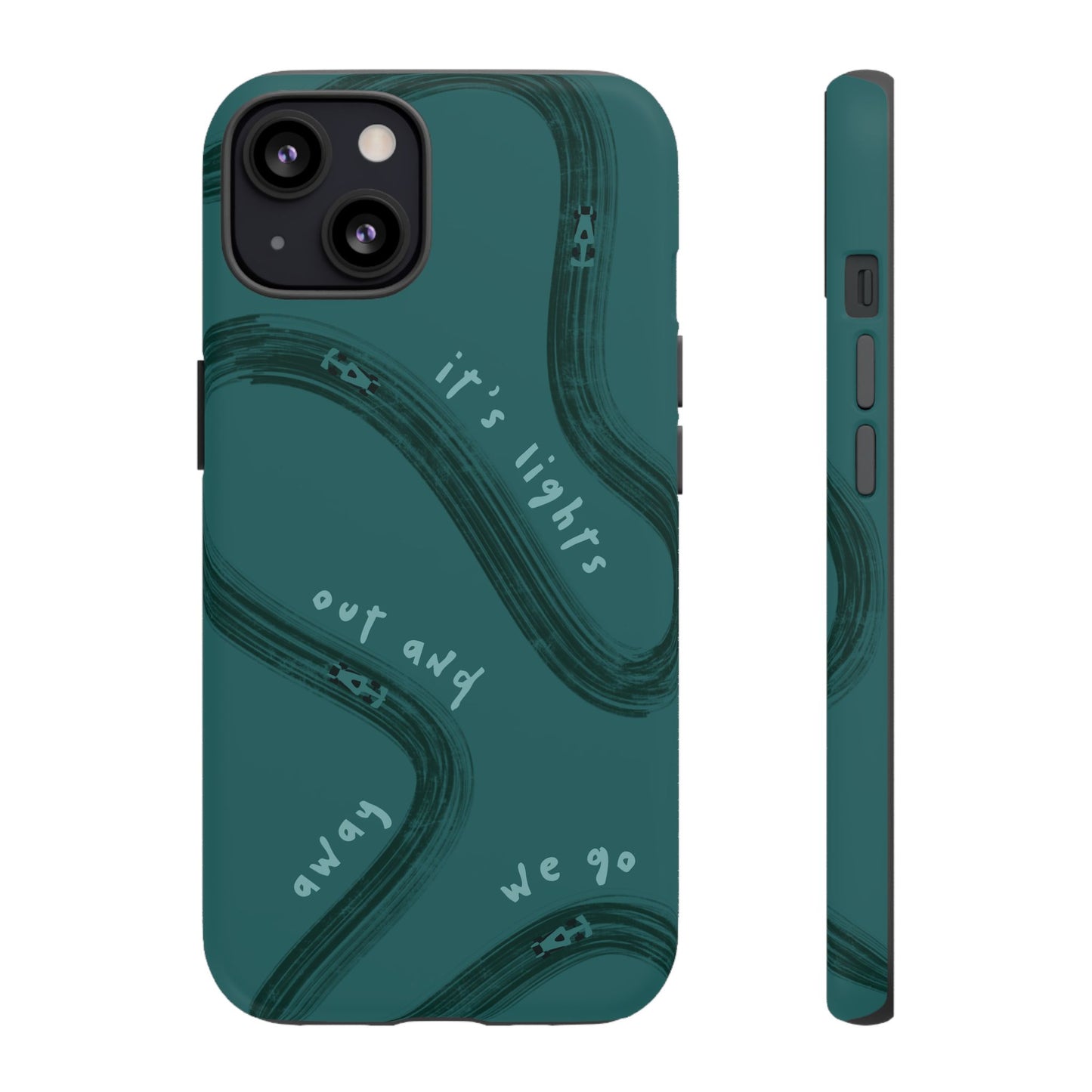 Teal Lights Out F1 Phone Case Design, Trendy F1 Gift, Formula 1 Gift, Cute F1 Phone Case, Unique Formula One Phone Case