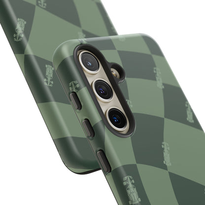F1 Phone Case Green Checkerboard Design, Trendy F1 Gift, Formula 1 Gift, Cute F1 Phone Case, Unique Formula One Phone Case