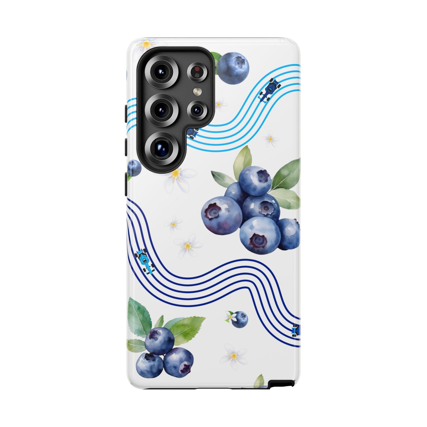 F1 Williams and Blueberries Phone Case, Trendy F1 Gift, Formula 1 Gift, Cute Fruit F1 Phone Case, Unique Phone Case