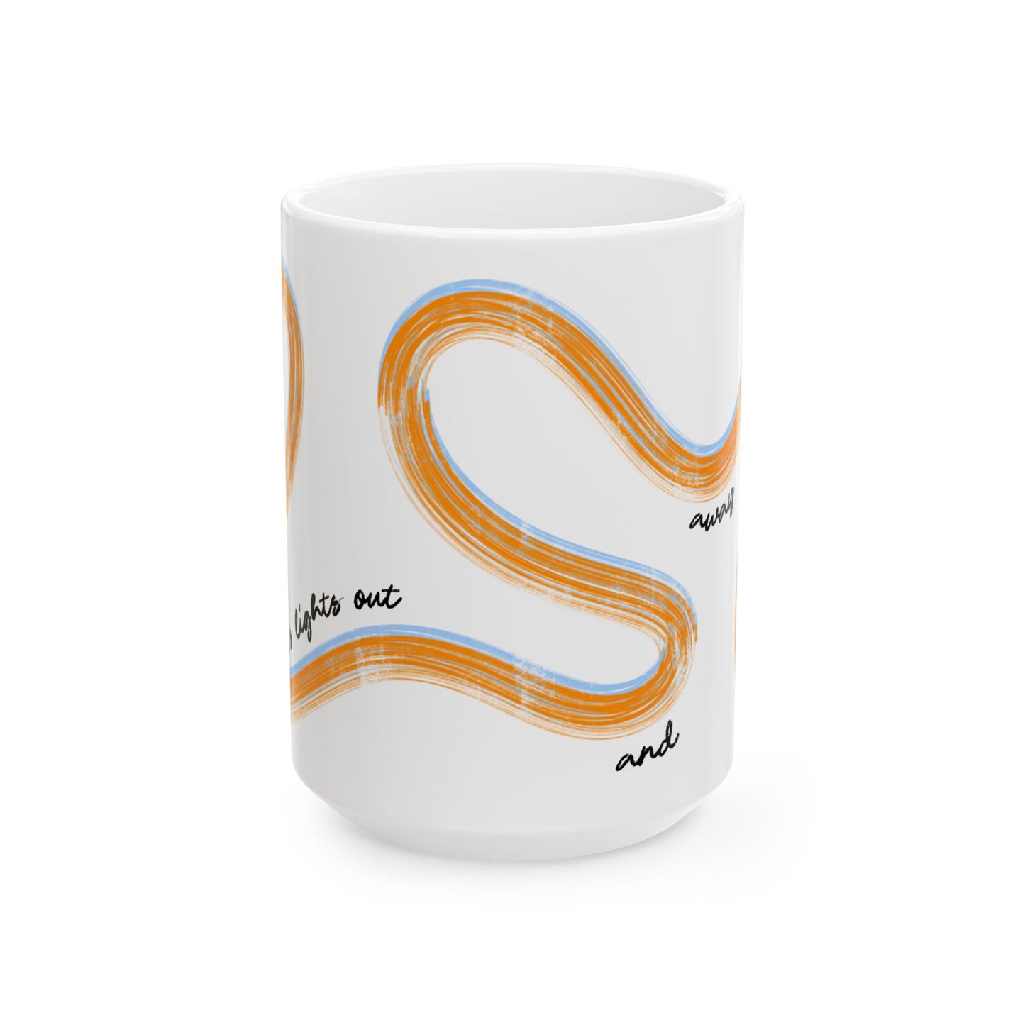 McLaren Orange Painted It's Lights Out and Away We Go Mug, Unique Gift for Coffee Lovers, Whimsical Formula 1 Gift