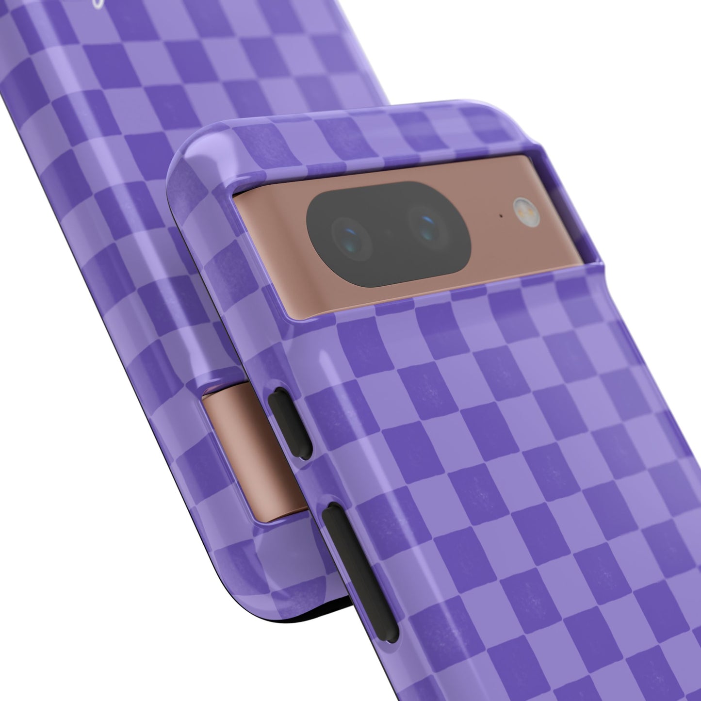 Simply Lovely Purple Checkered F1 Phone Case Design, Trendy F1 Gift, Formula 1 Gift, Cute F1 Phone Case