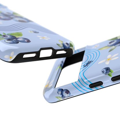 Blue F1 Williams and Blueberries Phone Case, Trendy F1 Gift, Formula 1 Gift, Cute Fruit F1 Phone Case, Unique Phone Case