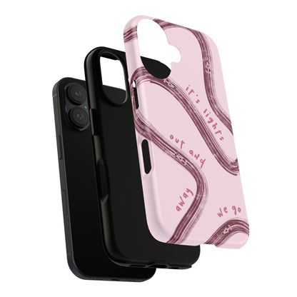 Pink Lights Out F1 Phone Case Design, Trendy F1 Gift, Formula 1 Gift, Cute F1 Phone Case, Unique Formula One Phone Case