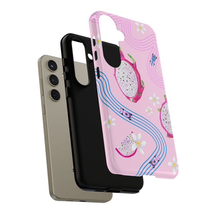Pink F1 Alpine and Dragonfruit Phone Case, Trendy F1 Gift, Formula 1 Gift, Cute Fruit F1 Phone Case, Unique Phone Case