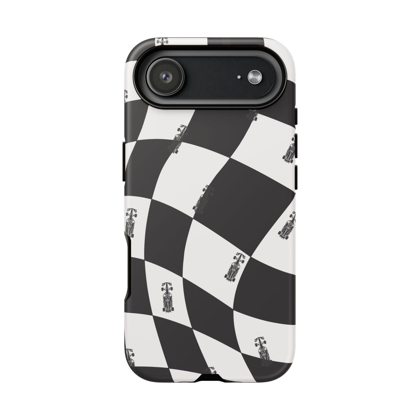 F1 Phone Case Black and White Checkered Design, Trendy F1 Gift, Formula 1 Gift, Cute F1 Phone Case, Unique Formula One Phone Case