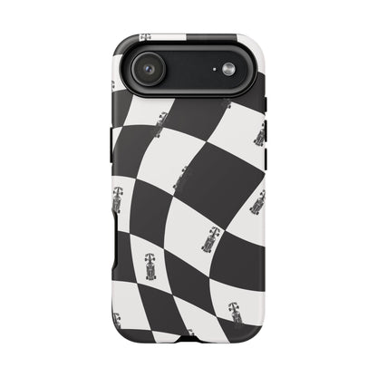 F1 Phone Case Black and White Checkered Design, Trendy F1 Gift, Formula 1 Gift, Cute F1 Phone Case, Unique Formula One Phone Case