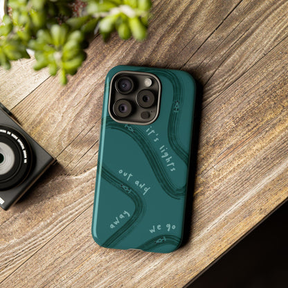 Teal Lights Out F1 Phone Case Design, Trendy F1 Gift, Formula 1 Gift, Cute F1 Phone Case, Unique Formula One Phone Case