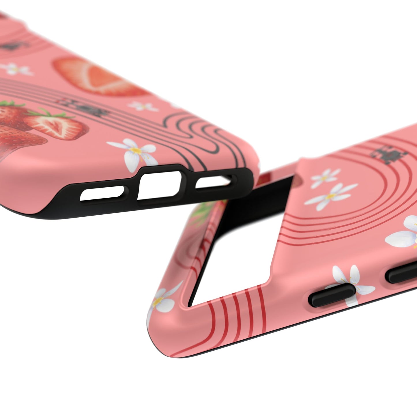 Red F1 Audi and Strawberries Phone Case, Trendy F1 Gift, Formula 1 Gift, Cute Fruit F1 Phone Case, Unique Phone Case