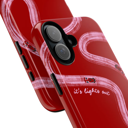 Red and Pink Lights Out F1 Phone Case Design, Trendy F1 Gift, Formula 1 Gift, Cute F1 Phone Case, Unique Formula One Phone Case